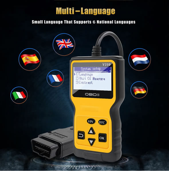 V310 OBD2 CAR Diagnostic Tool/ Fault Finder
